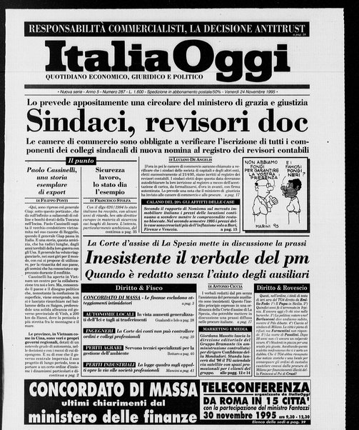 Italia oggi : quotidiano di economia finanza e politica